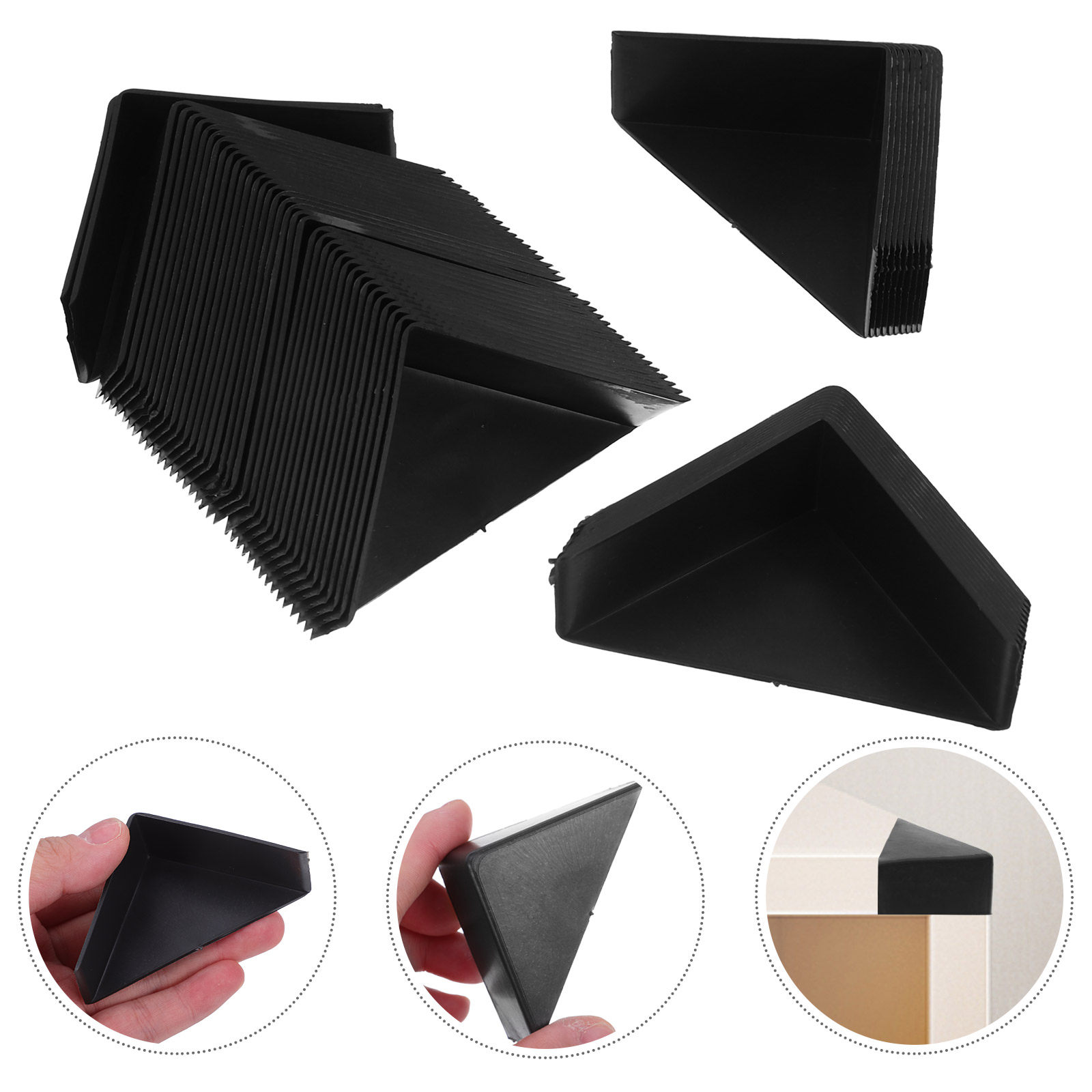 Bumper Guard Protector - 200Pcs Pelindung Sudut Plastik Hitam Pelindung