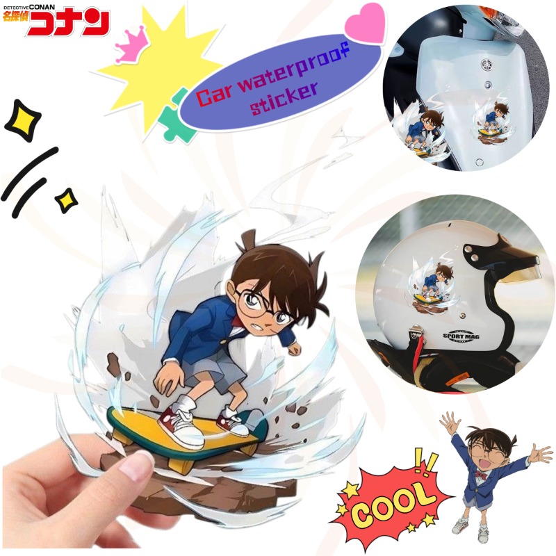 Car Accessories Toy - Stiker Skateboard Kartun Detektif Conan, Stiker