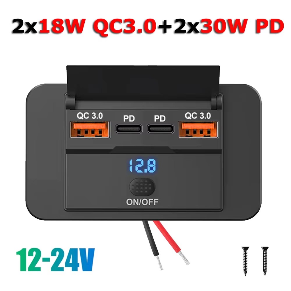 96W Dual PD QC3.0 3.0, pengisi - Car Accessories Thailand ulasan dan harga
